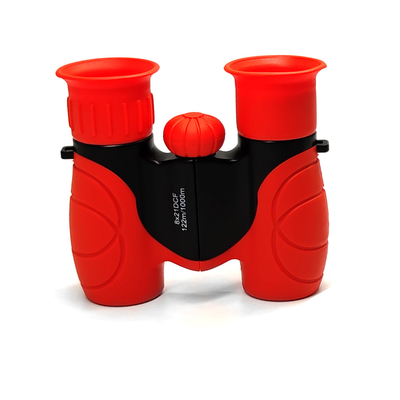 Rotes Toy Binoculars For Kids Outdoor-Spiel des Kleinkind-10x22