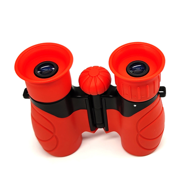 Rotes Toy Binoculars For Kids Outdoor-Spiel des Kleinkind-10x22