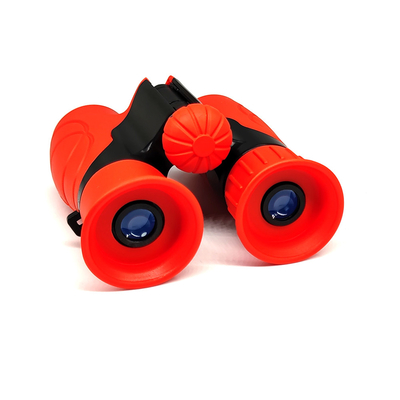 Rotes Toy Binoculars For Kids Outdoor-Spiel des Kleinkind-10x22
