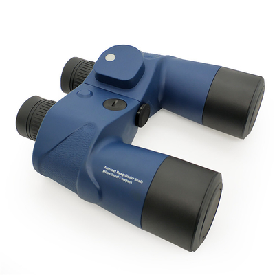 wasserdichtes Teleskop blaue Militärferngläser 10x50 Telescopio mit Entfernungsmesser-Kompass